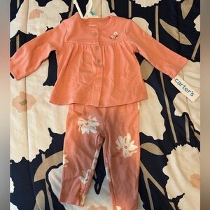 Carter's Coral Floral Baby Set